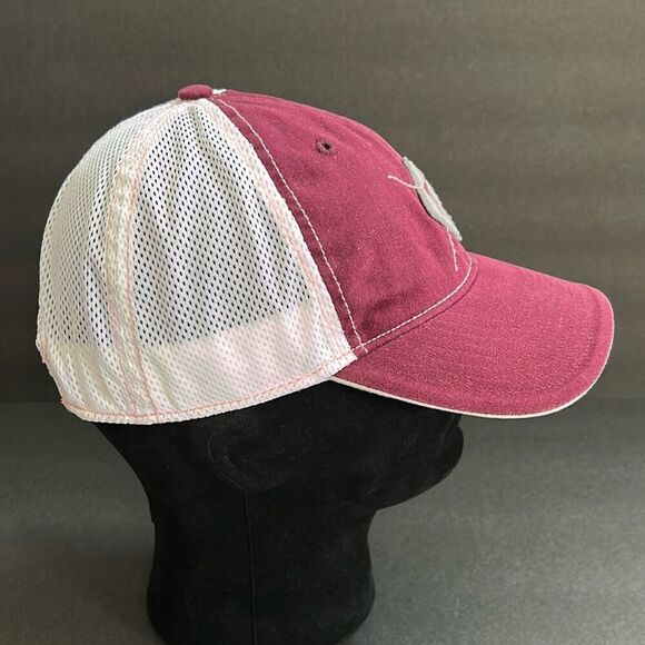 Adidas Texas A&M Youth SnapBack Mesh Hat Cap Maroon White Pink Adjustable - Picture 6 of 10